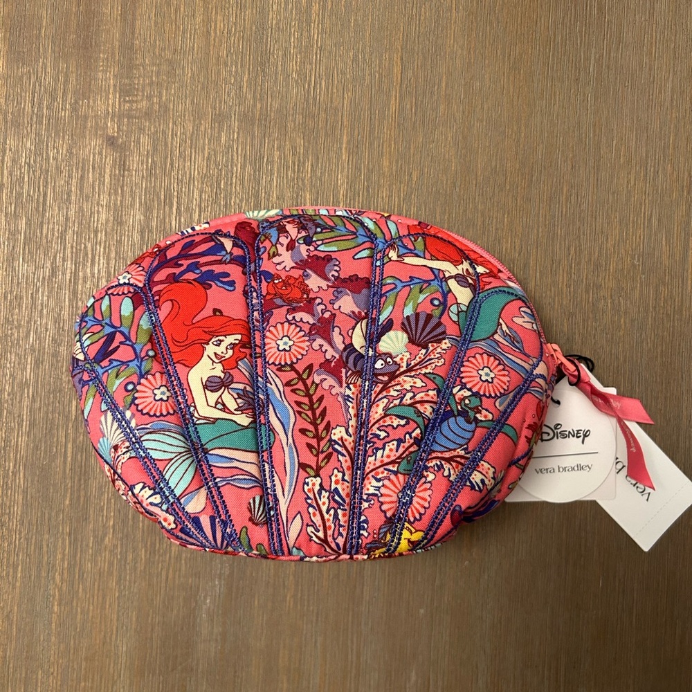 Disney Vera Bradley Ariel’s Pink Lagoon Shell Cosmetic Case